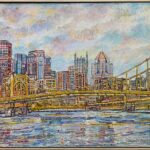 Pittsburg oil on canvas 69" x44" framed 2023