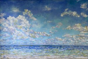 "Key Biscayne Beach" oil on canvas 66" x 44" 2023