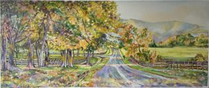 " Wesley Chapel RD" oil on canvas 67" x 28" 2016